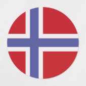 Noorse vlag labels (Design 2)