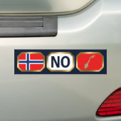 Noorse Vlag Landkaart Code Bumpersticker (Op auto)