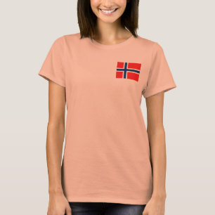 Noorse Vlag + Landkaart T-Shirt