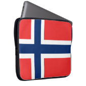 Noorse vlag laptop sleeve (Voorkant Rechts)