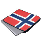 Noorse vlag laptop sleeve (Voorkant onderkant)
