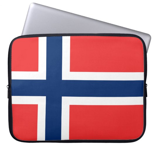 Noorse vlag laptop sleeve (Voorkant)