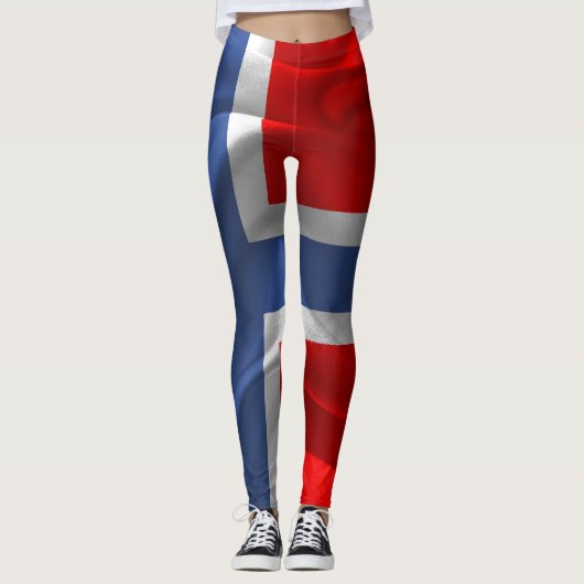 Noorse vlag leggings (Voorkant)