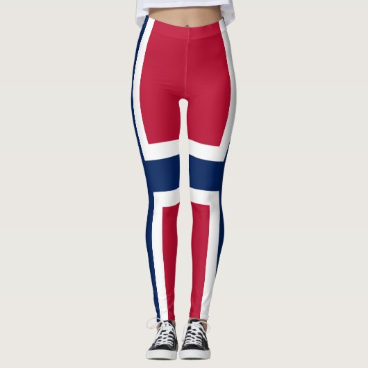 Noorse vlag leggings (Voorkant)