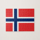 Noorse vlag legpuzzel (Horizontaal)