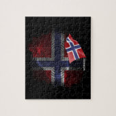 Noorse vlag legpuzzel (Verticaal)