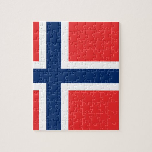 Noorse vlag legpuzzel (Verticaal)