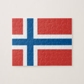 Noorse vlag legpuzzel (Horizontaal)