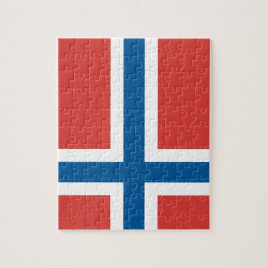 Noorse vlag legpuzzel (Verticaal)