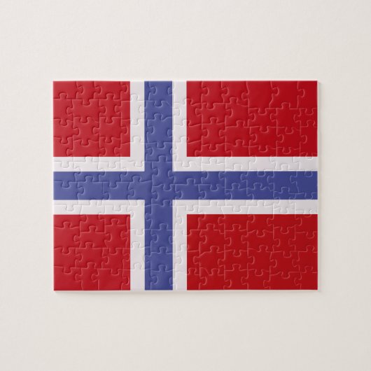 Noorse vlag legpuzzel (Horizontaal)