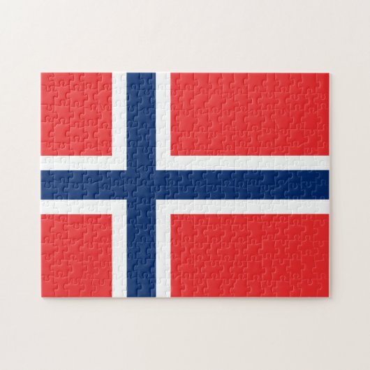 Noorse vlag legpuzzel (Horizontaal)