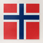Noorse vlag legpuzzel (Horizontaal)