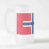Noorse vlag matglas bierpul (Links)