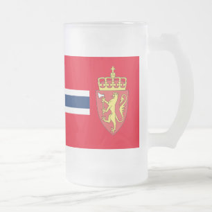 Noorse vlag matglas bierpul