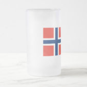 Noorse vlag matglas bierpul (Center)