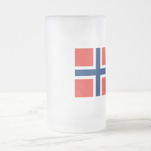 Noorse vlag matglas bierpul (Center)