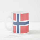 Noorse vlag matglas koffiemok (Links)