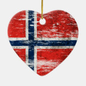 Noorse vlag met zwoerd en slechtste vlag keramisch ornament (Achterkant)