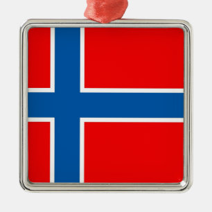 Noorse vlag metalen ornament