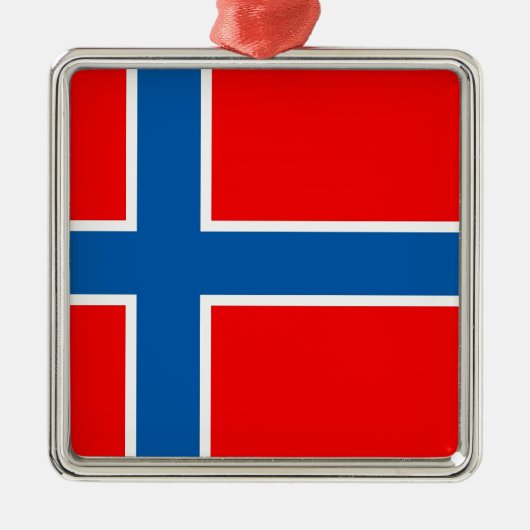 Noorse vlag metalen ornament (Voorkant)
