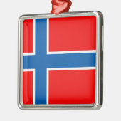 Noorse vlag metalen ornament (Links)