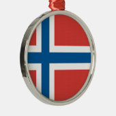 Noorse vlag metalen ornament (Rechts)