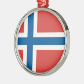 Noorse vlag metalen ornament (Links)