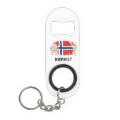 Noorse vlag mini flessenopener (Voorkant)