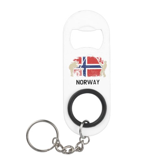 Noorse vlag mini flessenopener (Voorkant)