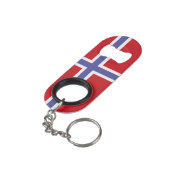 Noorse vlag mini flessenopener (Achterkant Gekanteld)