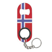 Noorse vlag mini flessenopener (Achterkant)