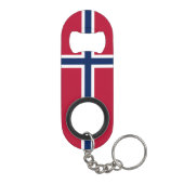 Noorse vlag mini flessenopener (Achterkant)