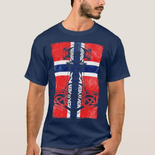 Noorse vlag Mjlnir T-shirt