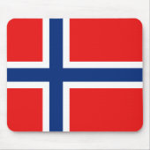 Noorse vlag Mousepad Muismat (Voorkant)