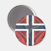 Noorse vlag Noords Scandinavisch Kruis nr. Magneet (Voorkant / Achterkant)