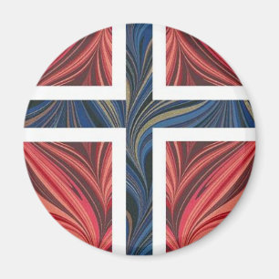 Noorse vlag Noordse Scandinavische kruis nr. Magneet