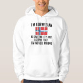 Noorse vlag Noorse vlag Hoodie (Voorkant)