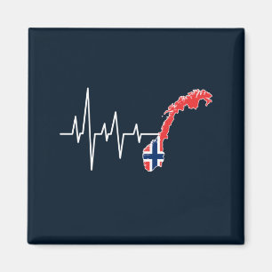 Noorse vlag Noorse vlag Noorse hartslag Magneet