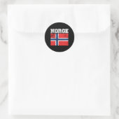 Noorse vlag Noorse vlag Ronde Sticker (Tas)