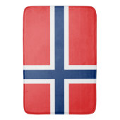 Noorse vlag (Noorwegen) Badmat (Voorkant Verticaal)