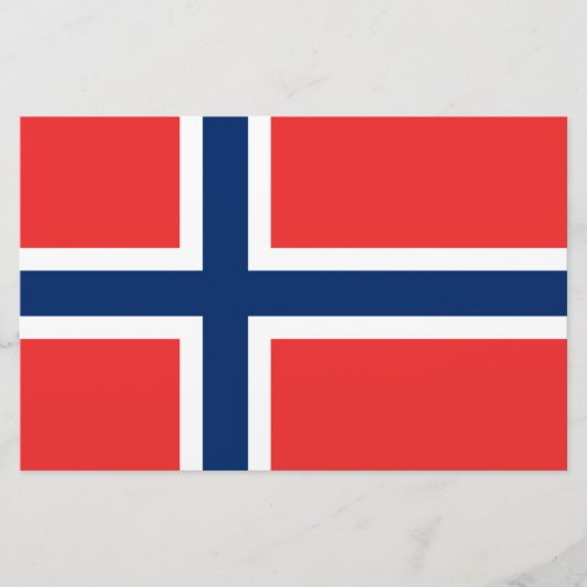 Noorse vlag (Noorwegen) Briefpapier (Voorkant)