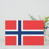Noorse vlag (Noorwegen) Briefpapier (Staand voorkant)