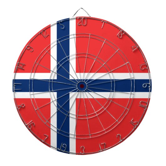Noorse vlag (Noorwegen) Dartbord (Voorkant)