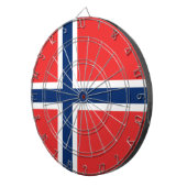 Noorse vlag (Noorwegen) Dartbord (Voorkant Rechts)
