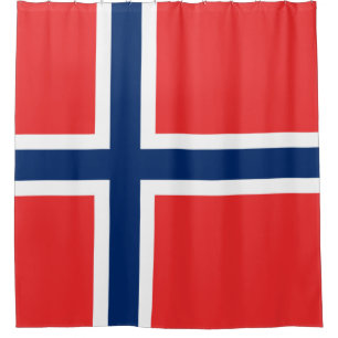 Noorse vlag (Noorwegen) Douchegordijn