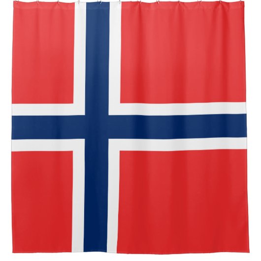Noorse vlag (Noorwegen) Douchegordijn (Voorkant)