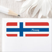 Noorse vlag, Noorwegen Etiket (Insitu)