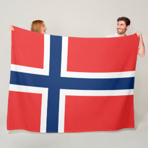Noorse vlag (Noorwegen) Fleece Deken
