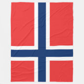 Noorse vlag (Noorwegen) Fleece Deken (Voorkant)