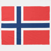 Noorse vlag (Noorwegen) Fleece Deken (Voorkant (Horizontaal))